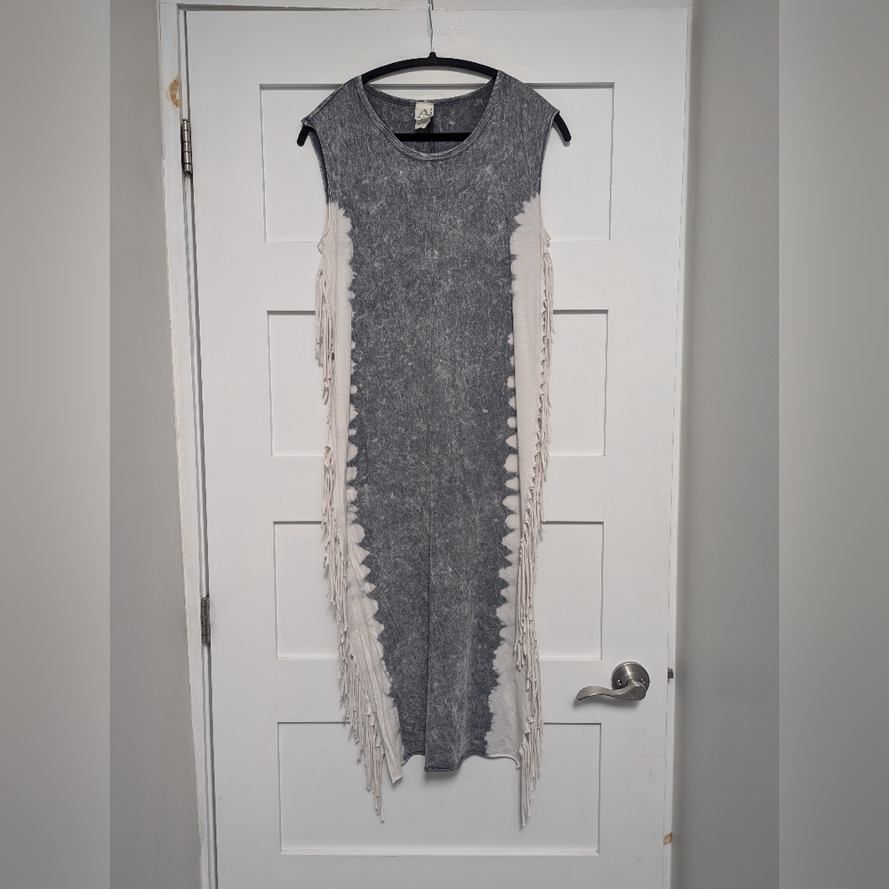 American Age Maxi Fringe Dress